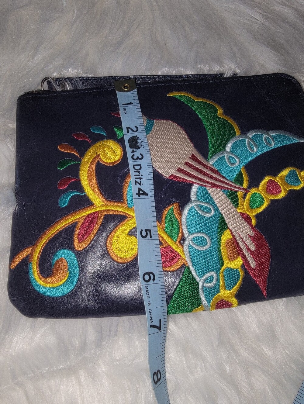 Patricia Nash Leather Embroidered Birds Of Paradise Wristlet 🕊️ - Picture 5 of 9